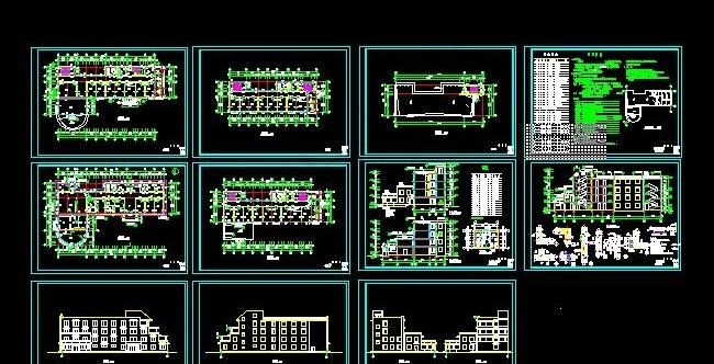 某四层老年公寓全套建筑施工图