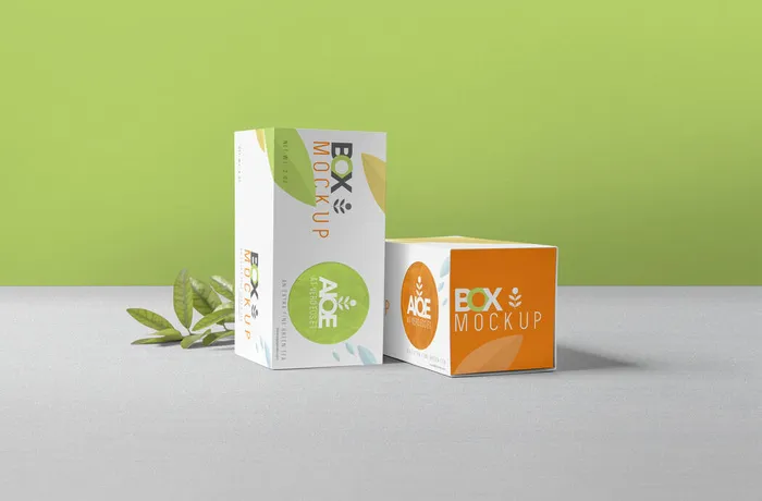 高端品牌茶叶包装盒纸袋智能贴图样机产品效果图展示psd素材模板psd
