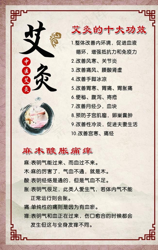 艾灸养生展板图片2835x4252dpi120psd模版下载