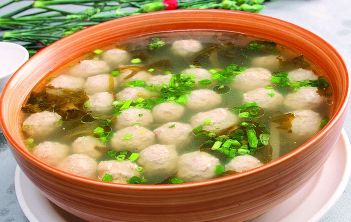 生汆酸汤猪肉丸子图片