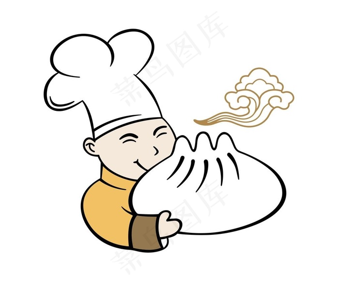 包子厨师图片cdr矢量模版下载 - 菜鸟图库