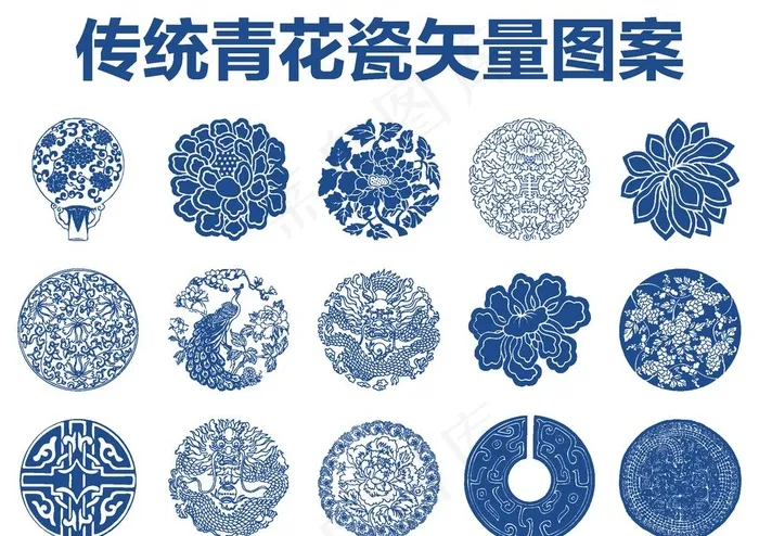 青花瓷图案 传统纹样图片
