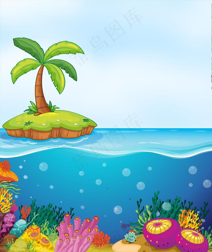 卡通海洋生物图片eps,ai矢量模版下载