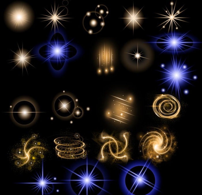光效星光光晕炫光高光图片psd模版下载