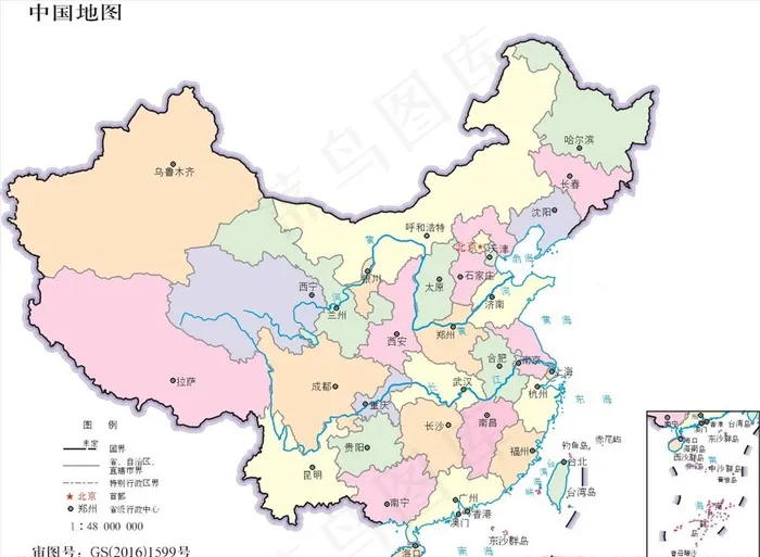 1:4800万中国地图图片