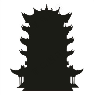 黄鹤楼剪影图片
