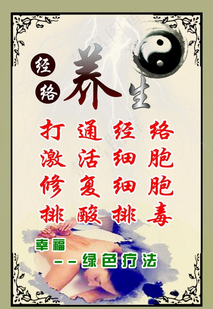 经络养生图片(1701x2551(dpi:72))psd模版下载
