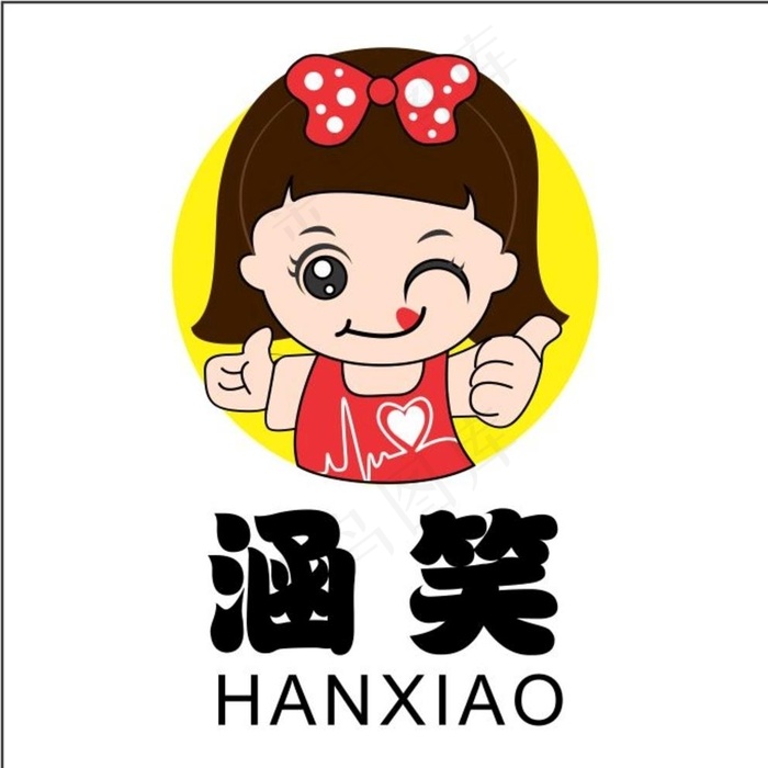 卡通logo美女快图片cdr矢量模版下载