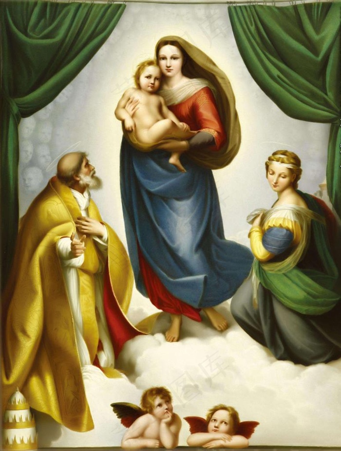 拉斐尔圣母抱子图图片