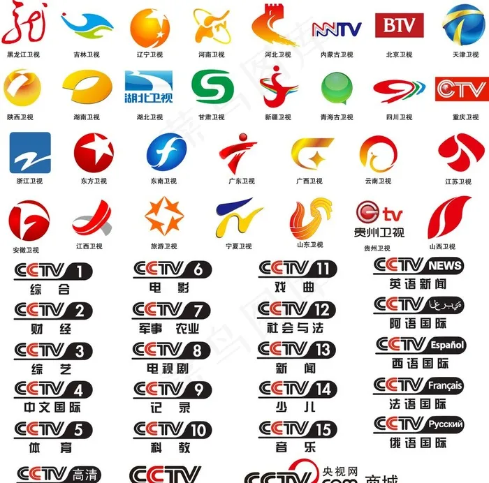 国内 电视台标志 CCTV央视图片