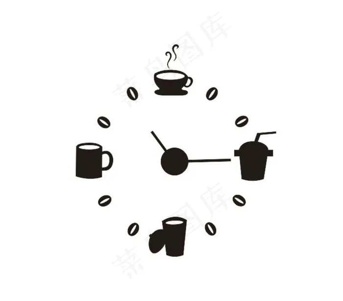 咖啡奶茶 时钟图片
