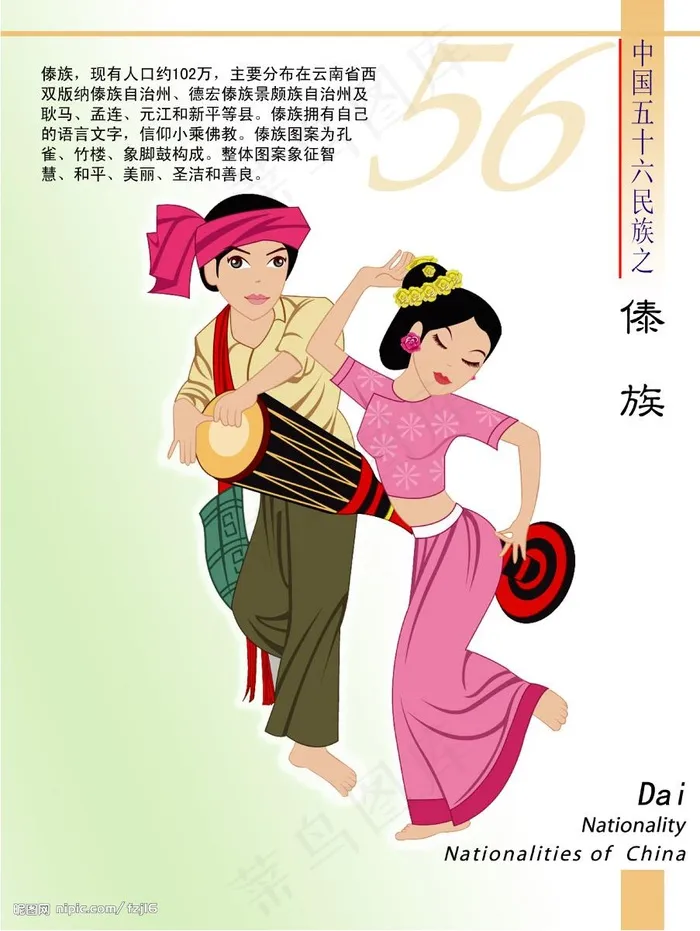 56个民族傣族图片4134x5315dpi150psd模版下载