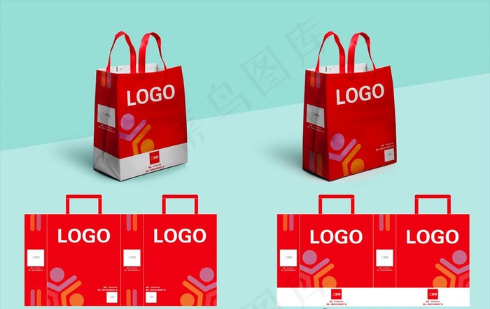 手提袋图片ai矢量模版下载