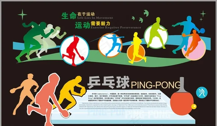 乒乓球宣传 运动剪影 体育运动图片