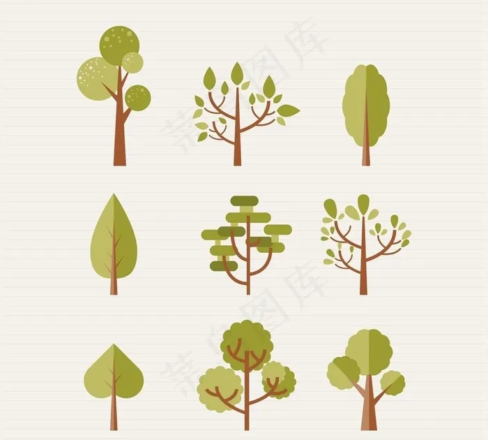 平面设计中的小树林图片