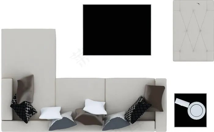 彩平沙发组合图片