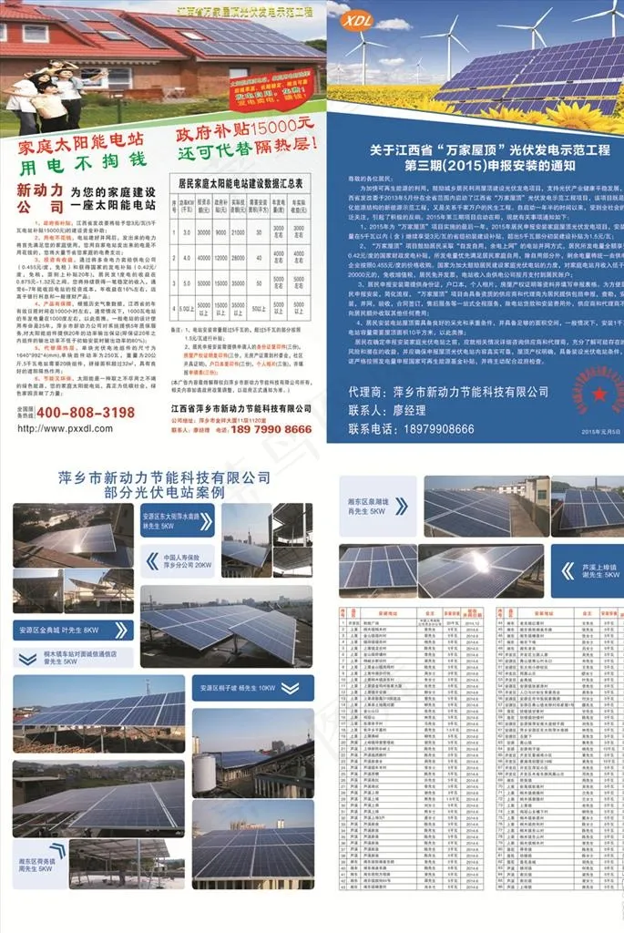 太阳能光伏发电单页图片