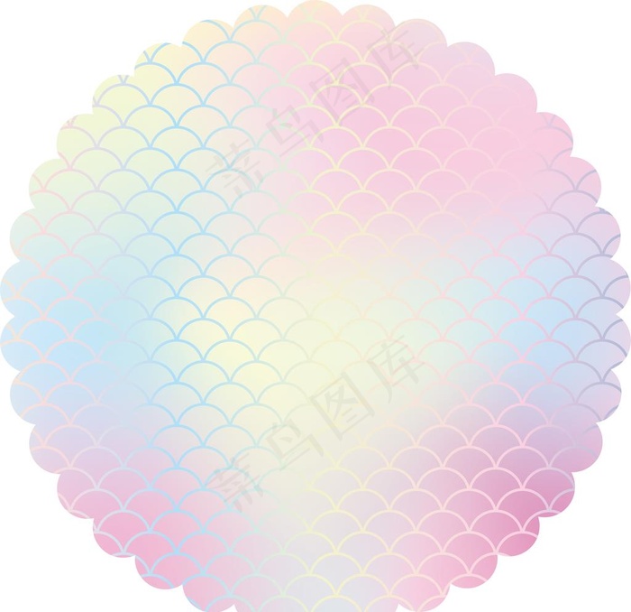 幻彩美人鱼鳞矢量图图片ai矢量模版下载