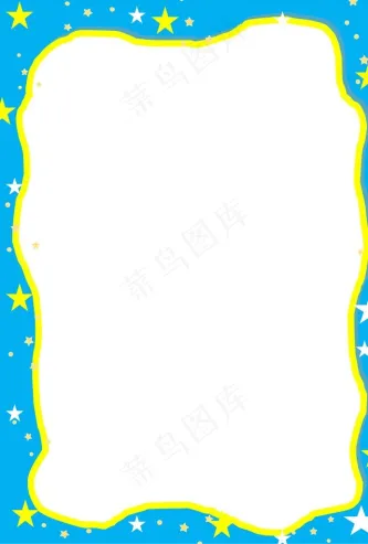 卡通蓝色星空几何边框背景底纹图片