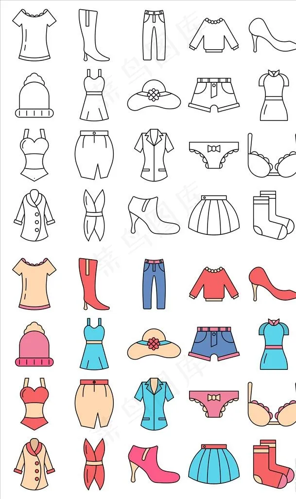 女人衣服图标图片