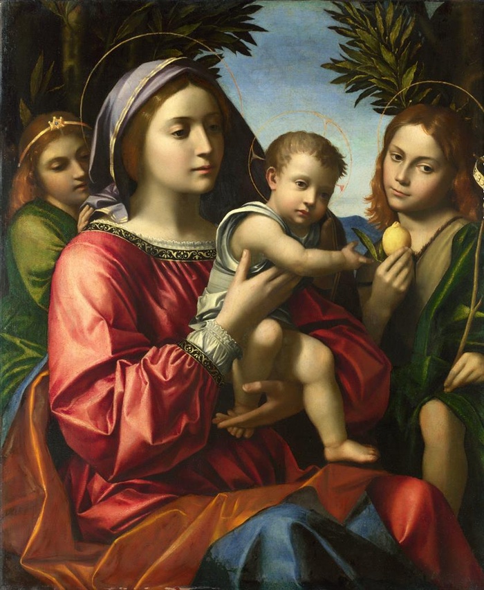圣母抱圣婴图片
