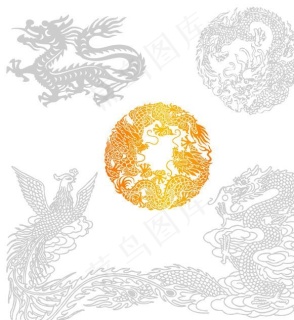 格式: ai中国传统吉祥龙凤图案图片格式: ai龙凤图案模板eps,ai矢量