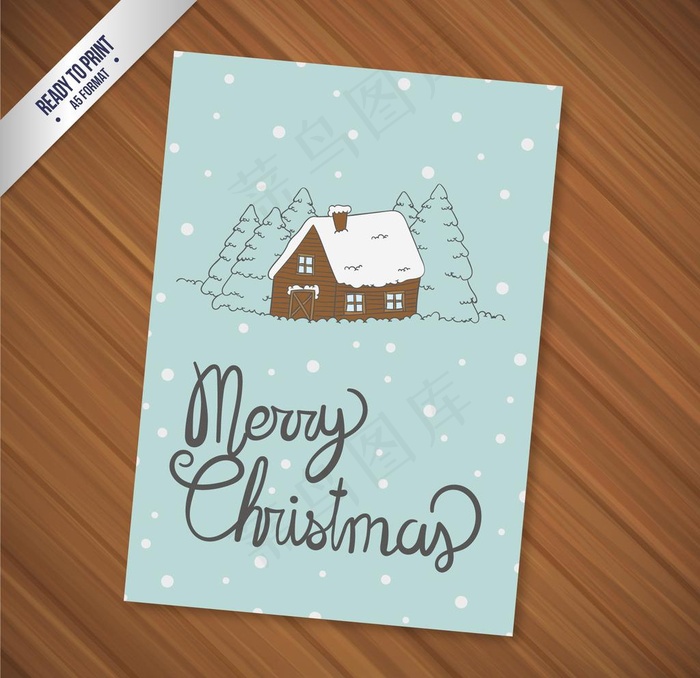贺卡 雪圣诞贺卡图片eps,ai矢量模版下载 菜鸟图库提供高质量设计素材