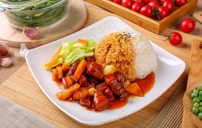 红烧肉饭图片