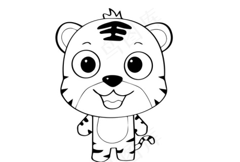 老虎简笔画图片