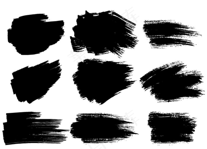 笔刷笔触图片epsai矢量模版下载