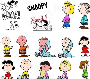 snoopy史努比卡通动漫图片cdr矢量模版下载