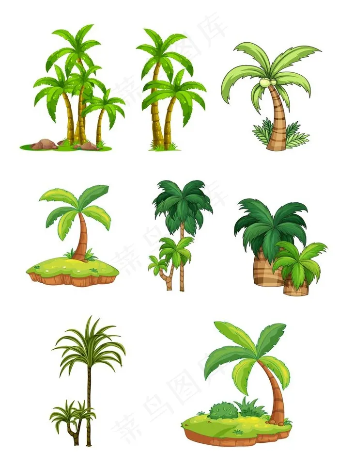 卡通椰树图片