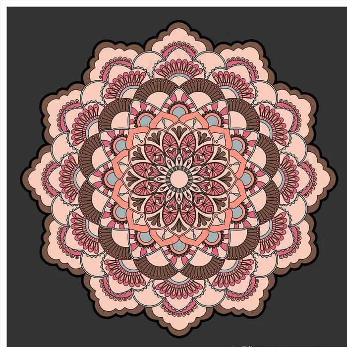 曼陀罗图案图片eps,ai矢量模版下载 - 菜鸟图库