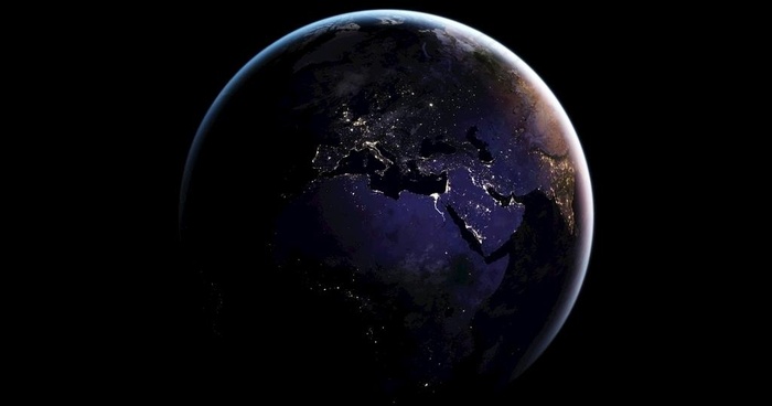 地球夜晚图片