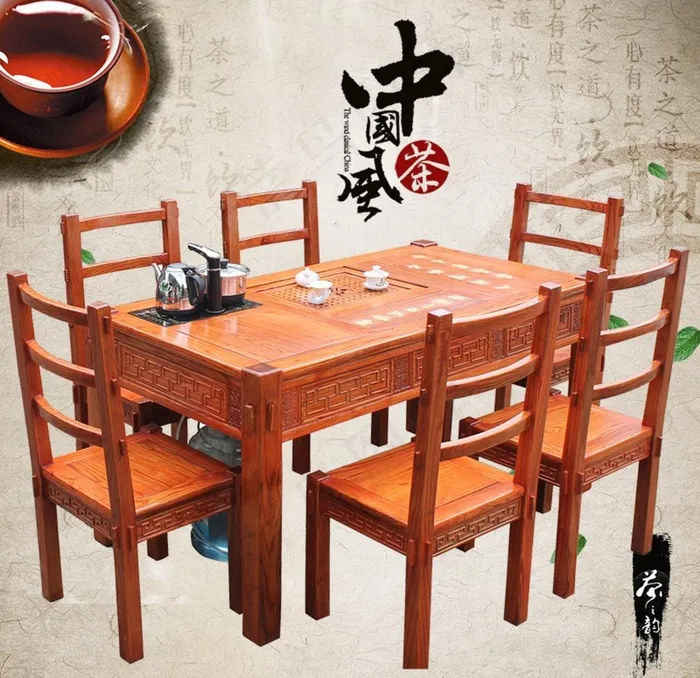 中国复古风茶桌图片