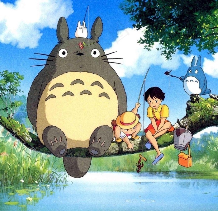 宫崎骏电影漫画龙猫蓝天图片