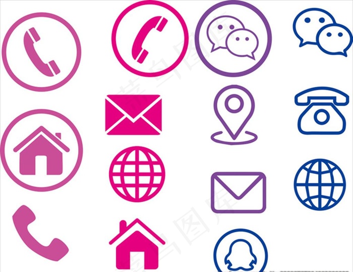 菜鸟图库提供高质量设计素材下载, 本素材作品名称为电话图标 矢量