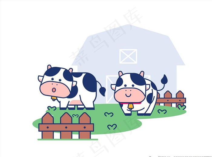 一群奶牛卡通图片图片
