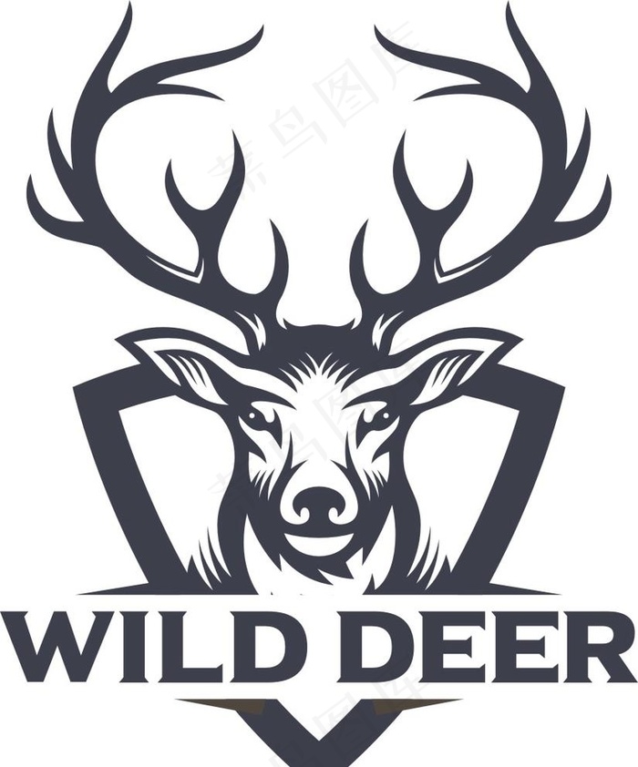 鹿头鹿角图片cdr矢量模版下载