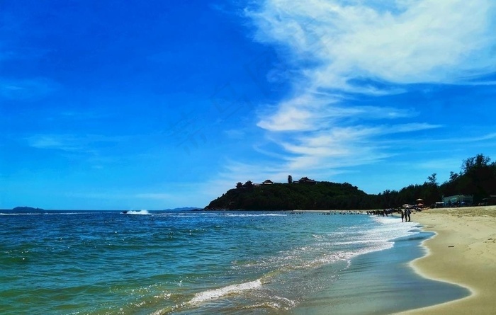 珍珠湾大海沙滩图片