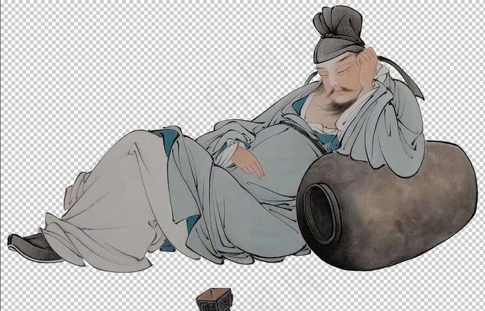 设计醉酒图李白图片
