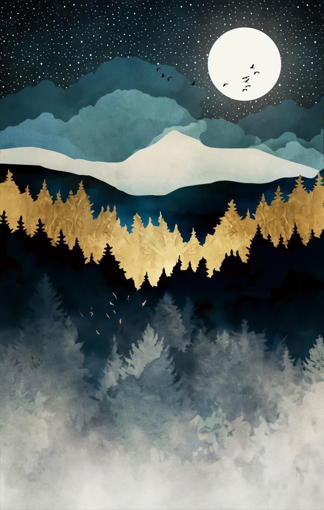 北欧现代抽象风景装饰画图片4724x7087dpi150psd模版下载