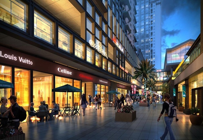 商业街效果图图片