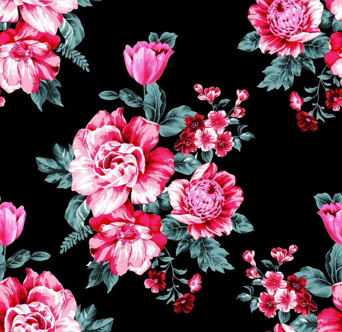 玫瑰花手绘花数码印花图片