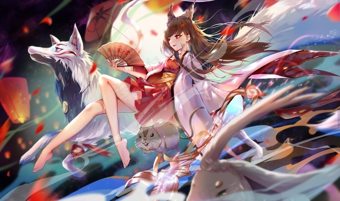 彩色动漫人物插画背景图片 菜鸟图库