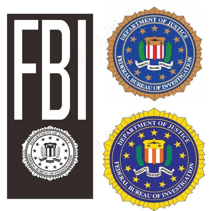 fbi 联邦调查局图片cdr矢量模版下载