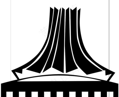 南宁会展中心线描轮廓城市矢量图片cdr矢量模版下载