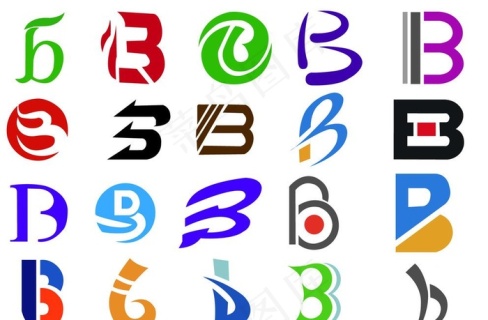 矢量logo标志b字母元素图片ai矢量模版下载