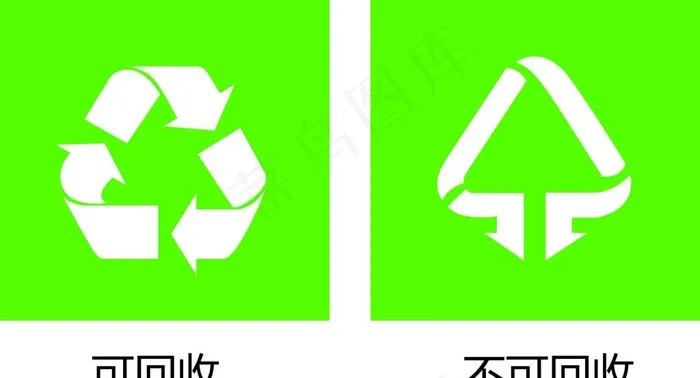 垃圾分类 标志 可回收垃圾标志图片