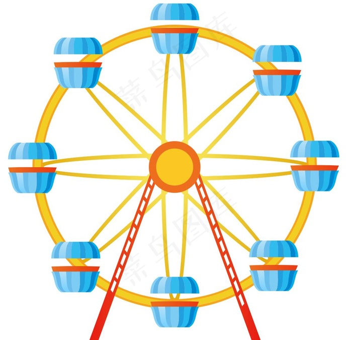 摩天轮矢量图图片cdr矢量模版下载